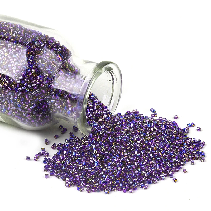 1000 Pcs/Bottle Real Spacer Beads 24 Colors Dia 2mm Hole 0.8mm Glass Seed Bead For Making Necklace Bracelet Jewelry Findings