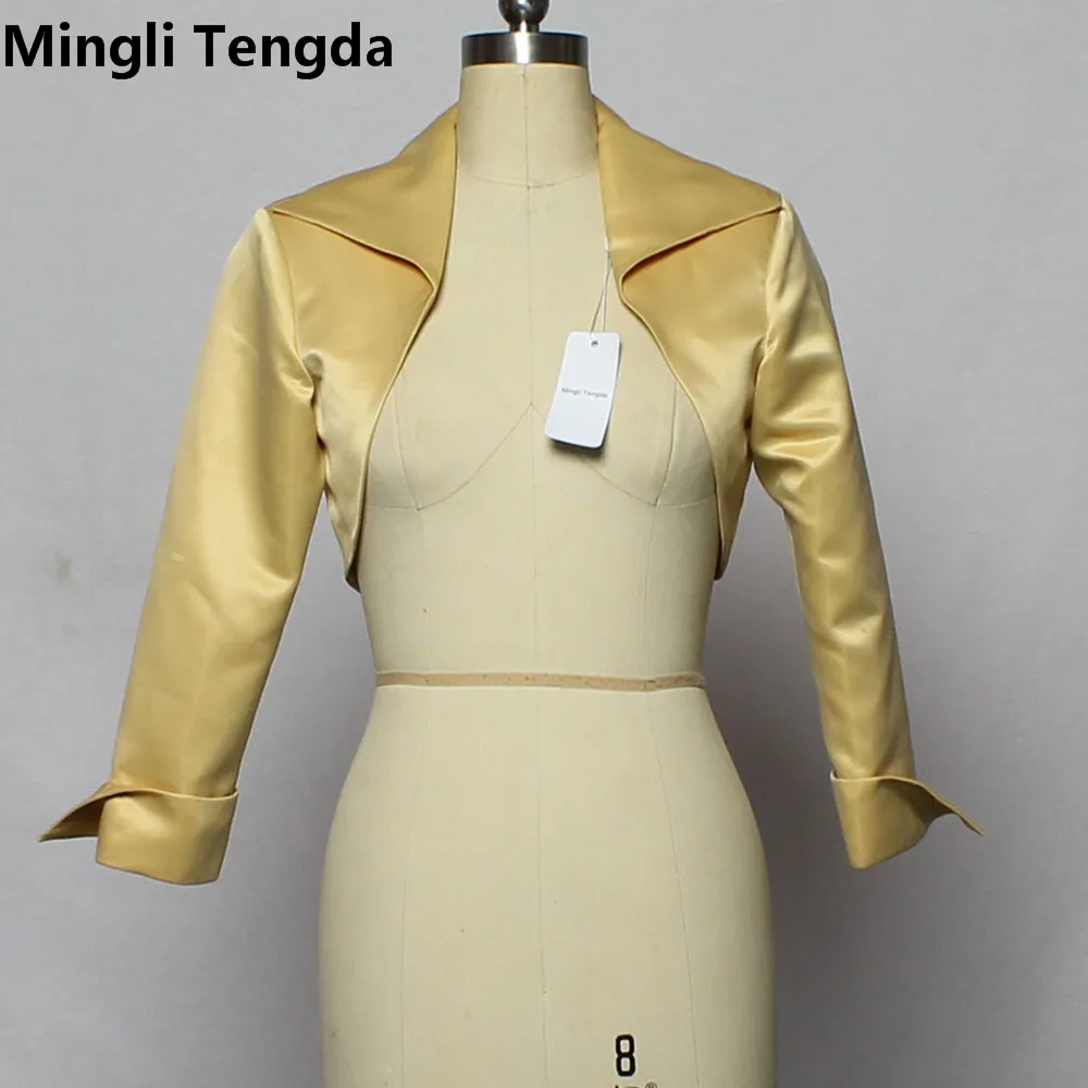 Mingli Tengda-Chaqueta de boda con manchas doradas, chal de novia, gorra, Bolero nupcial, envoltura de Bolero, abrigo de boda, capa de manga larga para mujer