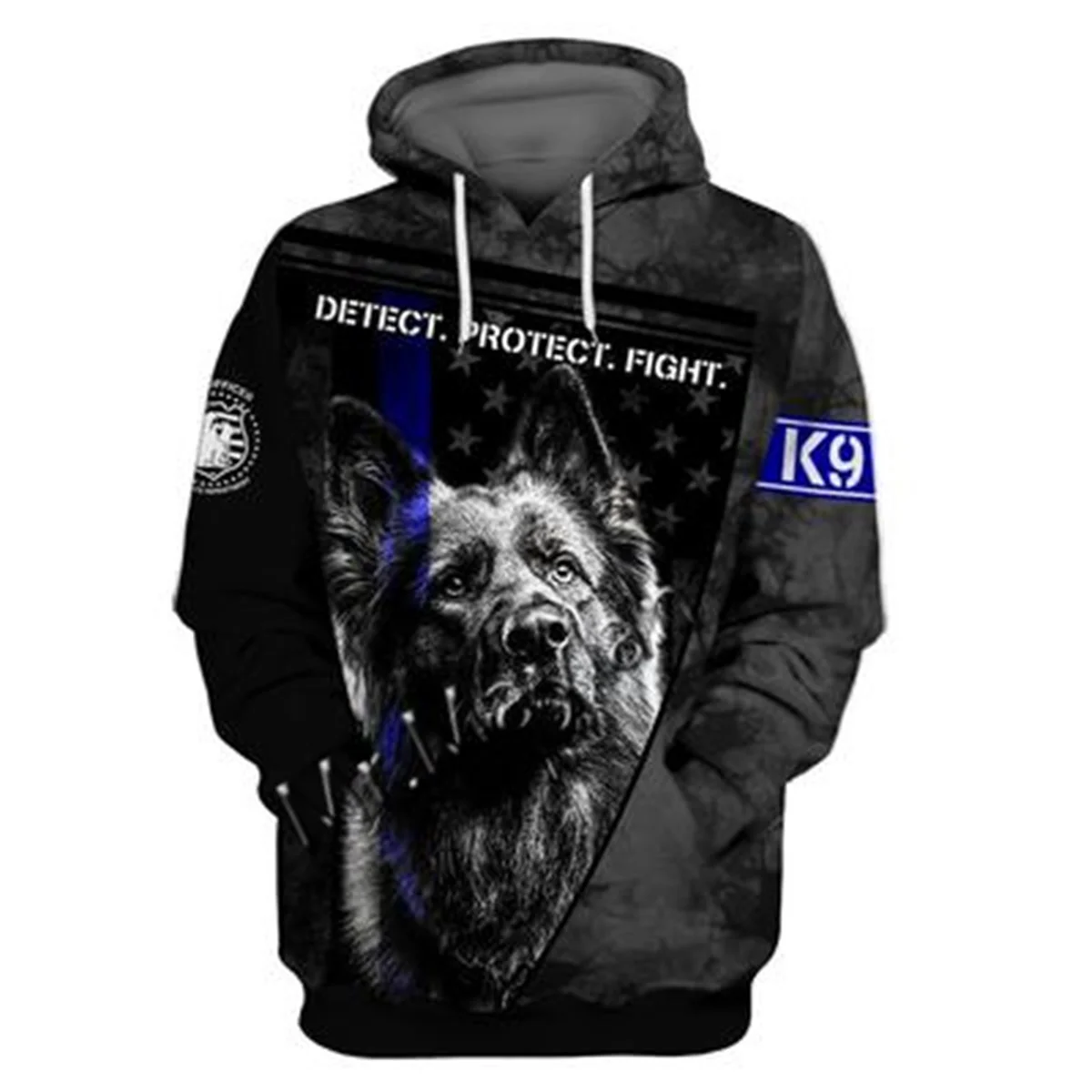 

Толстовка унисекс с 3d-изображением немецкой овчарки, толстовка в стиле Харадзюку, верхняя одежда, уличная одежда с изображением животных, толстовка большого размера, Женский пуловер