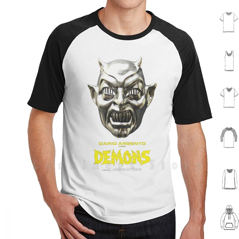 Demons-Mask T Shirt Cotton Men DIY Print Demon Film Horror Metropol Geretta Dario Argento Lamberto Bava Demoni