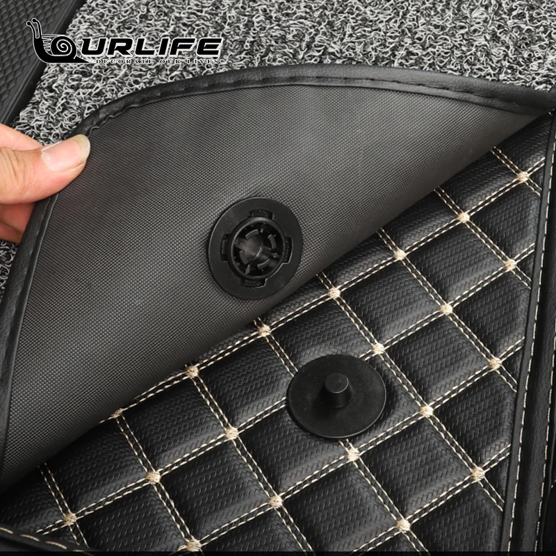 Car Floor Mat Interior Carpet Pu Leather Foot Pad Mats Cover Accessories For Hyundai Sonata 2020 2021 2022 2023 2024  2DN8 10th