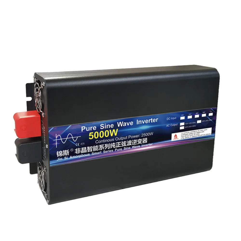 Imagem -04 - Inversor Solar de Controle Remoto do Carro Inversor de Onda Senoidal Pura Conversor 2000w 4000w 5000w dc 12v 24v 48v a 110v ac 127v 220v