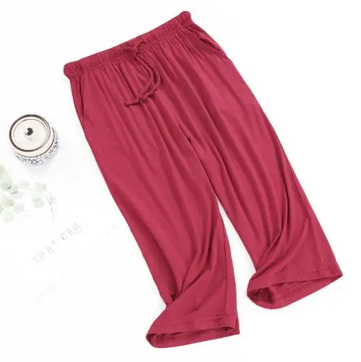 Women\'s pajamas pant summer cropped trousers modal comfortable home pants sports lounge wear large size sleepwear pant M-3XL