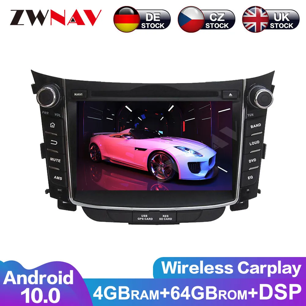 Android 10 IPS Screen PX6 DSP For Hyundai I30 Elantra GT 2012 + Car DVD GPS Multimedia Player Head Unit Radio Navi Audio Stereo