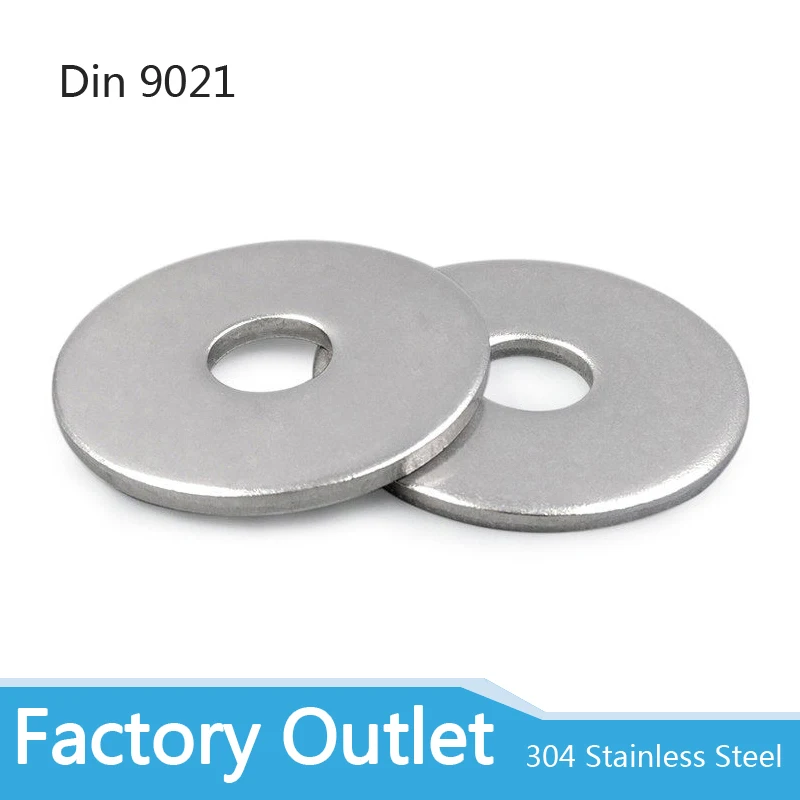 

M3/M4/M5/M6/M8-M20 Din9021 Large Flat Washer 304 Stainless Steel Big Metal Gasket Meson Plain Washers