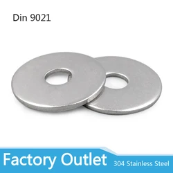 M3/M4/M5/M6/M8-M20 Din9021 Large Flat Washer 304 Stainless Steel Big Metal Gasket Meson Plain Washers