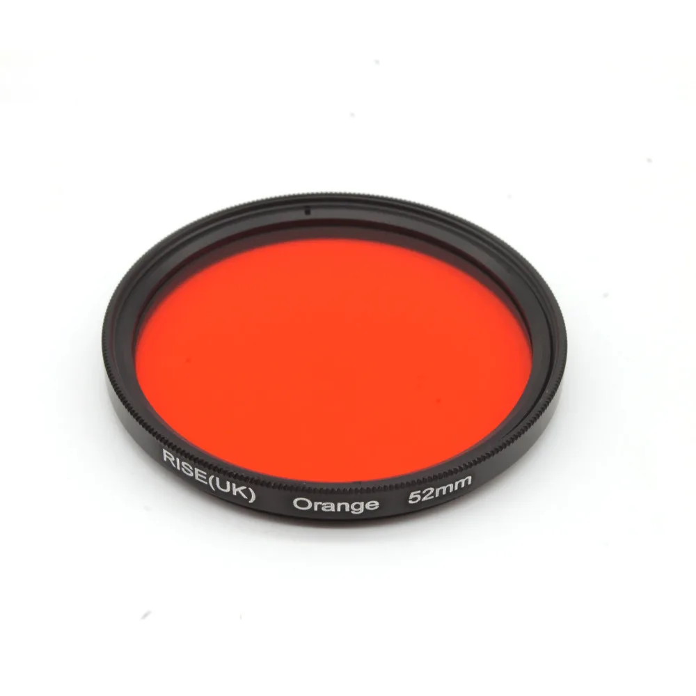 RISE(UK) 52 mm full color orange lens Filter + filter case for Nikon D3100 D3200 D5100 SLR Camera lens image 4