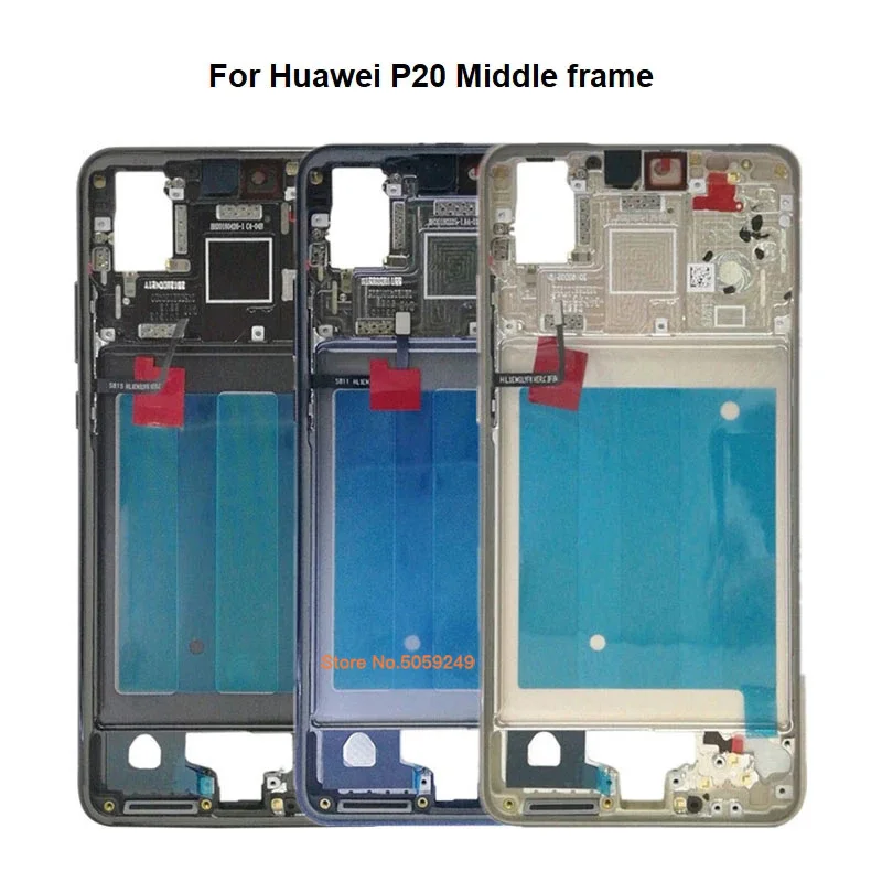 For Huawei P20 Pro CLT-AL00 L09 L29 Metal Front Middle LCD Screen Housing Frame Bezel Chassis Replacement Repair For Huawei P20