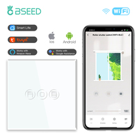 BSEED Wifi Roller Shutter Switch Smart Blind Switch Crystal Wall Touch Switches Wireless Control By Smart Life Tuya Alexa App
