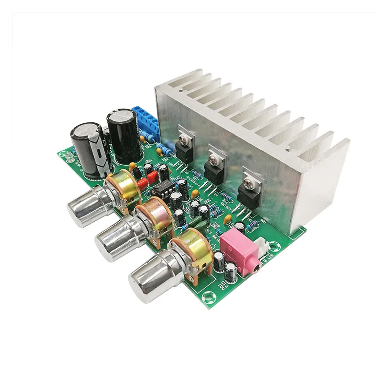 

KYYSLB 60W 4-8ohm AC Dual AC9-15V TDA2050+TDA2030 2.1 Three-channel Power Amplifier Board Subwoofer Amplifier Board