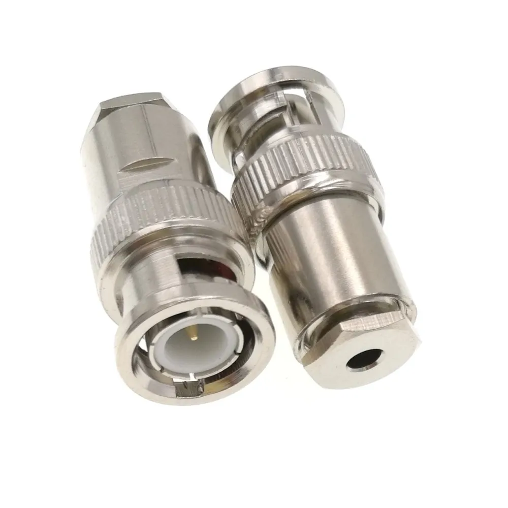 Connector BNC Male Plug Clamp RG174 RG316 LMR100 Cable Straight 1PCS