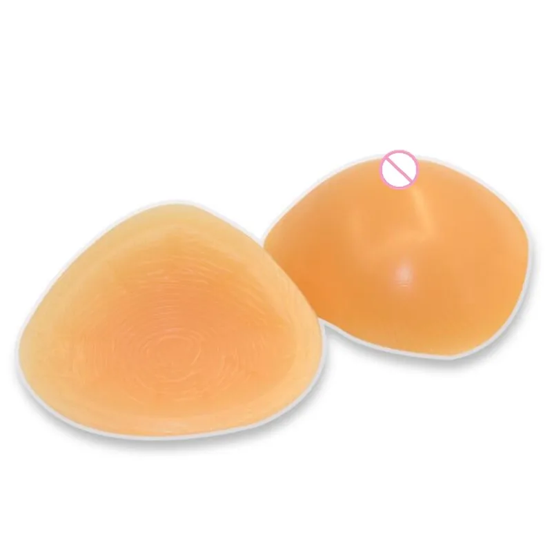 1 Pcs Triangular Concave Bottom Silicone Fake Breast Prosthesis Lift Bra Inserts Drop Crossdresser Transvestite Mastectomy