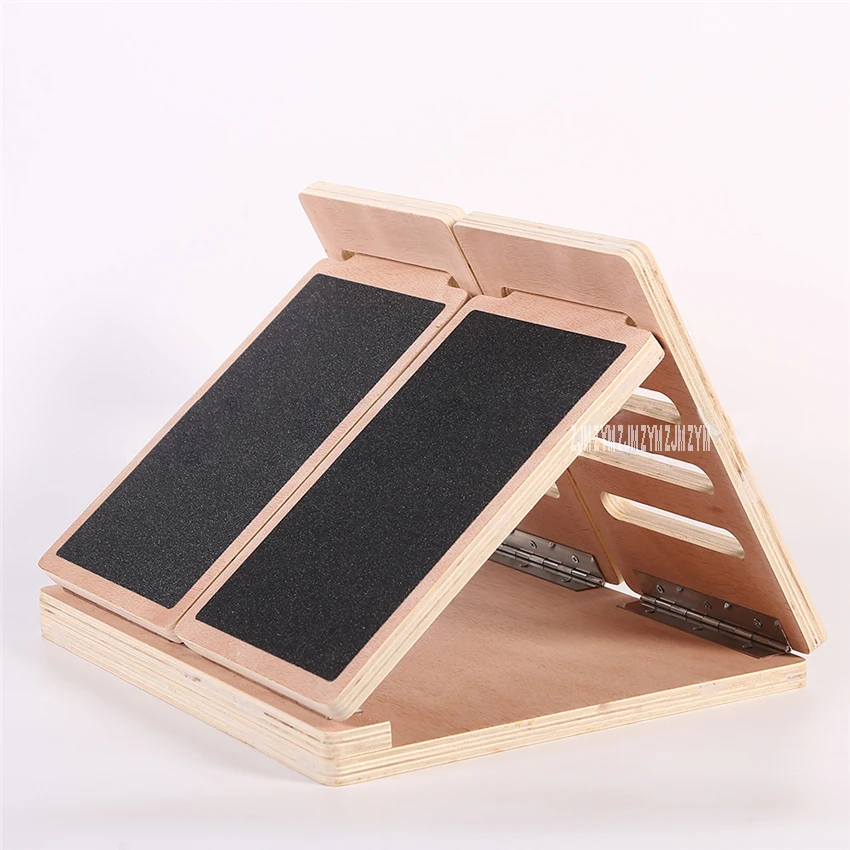 Wood Stretch Board Folding Foot Massage Pedal Rocker Foldable 4 Gears Yoga Stretching Plate Calf Tendon Muscle Stretcher Device