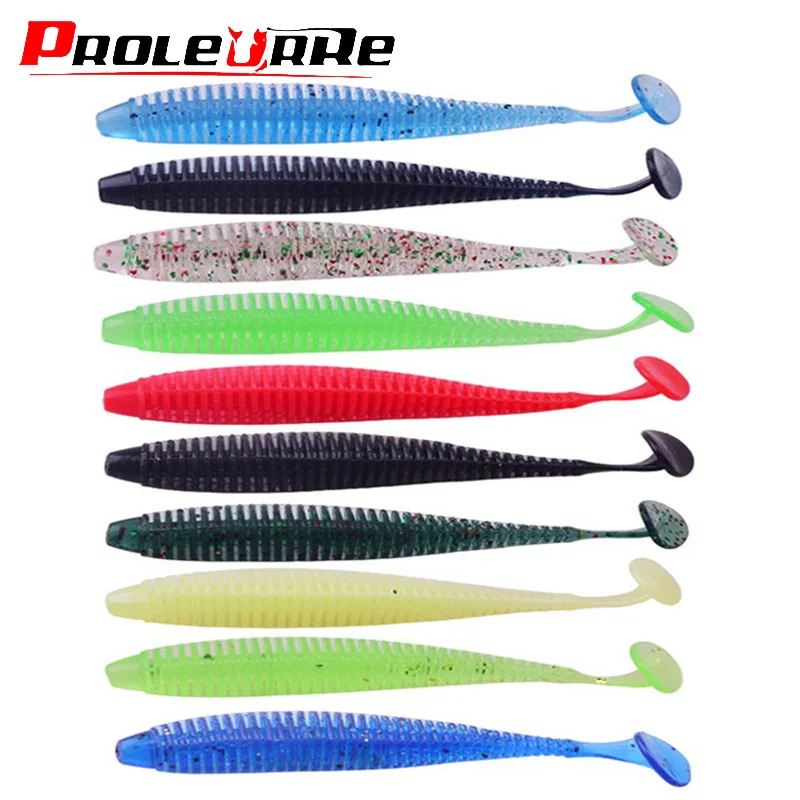 

10pcs/Lot Fishy Smell Worms Soft Lures 9.5cm 3g Fishing Jig Wobblers Silicone Artificial Bait Bass Pike Tail Swimbaits Tackle