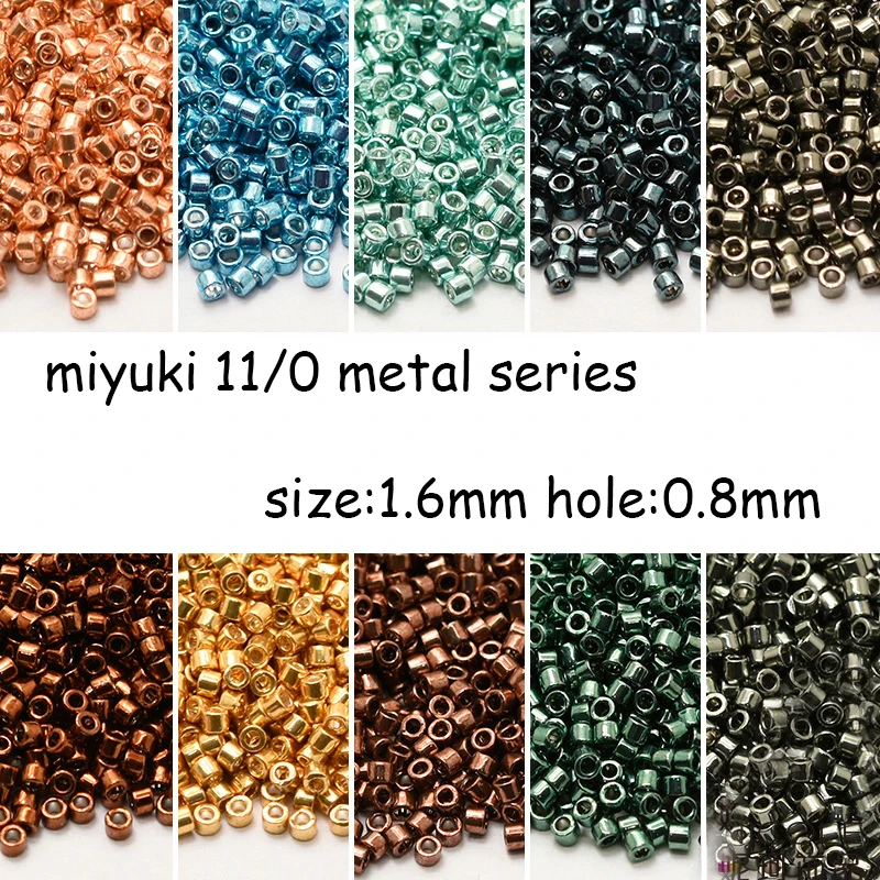 Miyuki importowane z Japonii Lucky DB11/0 seria metaliczna 1,6 mm koraliki Delica 5G opakowanie szklanych koralików