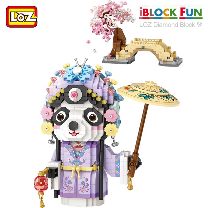 LOZ Tsing Yi Panda Opera Series Micro-diamond Small Particle Assembled Building Blocks Adult Assembled Toys Peking Opera