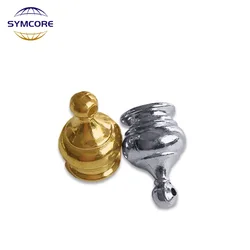 2pcs Inner Teeth M10 Crown Beautiful Nut Gold Silver With 2.0mm Hanging Hole Hand-twisted Decorative Nut DIY Chandelier Lamp