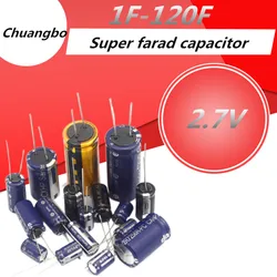 Condensatori super 2 pezzi 2.7V 0,5f 1,0f 1F 2F 3,3f 4F 4,7f 5F 6F 7F 8F 10F 15F 20F 25F 30F 50F 60F 70F 100F 120F condensatore farad