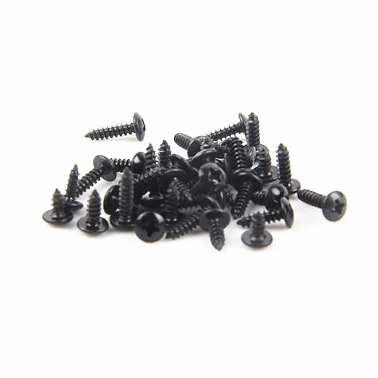 50pcs/lot M3*6/8/10/12/16/20 Steel With Black Wood Truss Screw Wax Self-tapping Screws