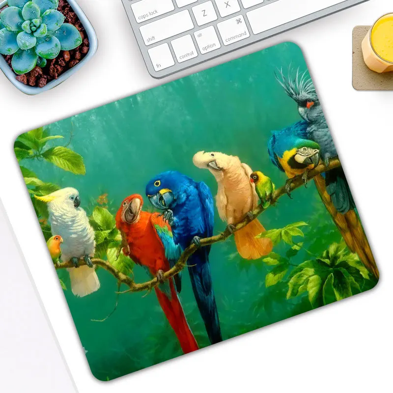 Tier Vogel Papagei Spiel Teppich Maus Pad Anti Slip Mauspad Gaming Mäuse Matte für PC Laptop Desktop-Computer