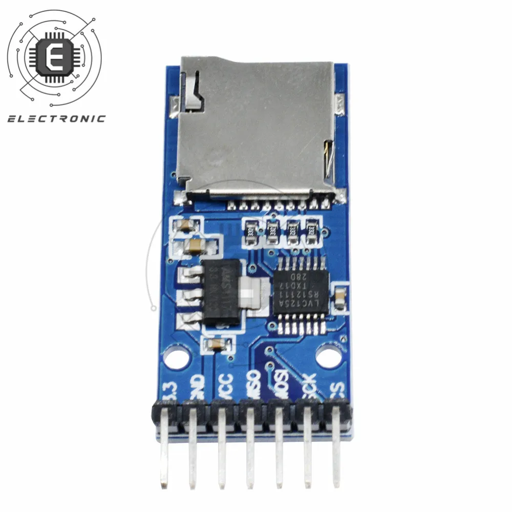 DC 3,5-5 В Micro SD TF Card Storage Модуль памяти SPI Преобразование уровня для Arduino с двумя отверстиями для позиционирования