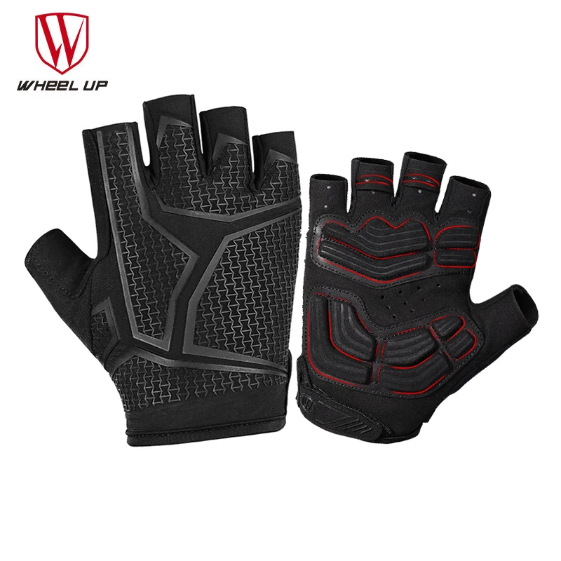 

WHEEL UP Summer Shock Absorption Cycling Gloves Half Finger Road Bike Gloves Breathable Bicycle Gloves Guantes Ciclismo