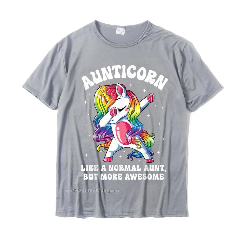 Aunticorn Like Normal Aunt But More Awesome Dabbing Unicorn T-Shirt Tops T Shirt Funky Funny Cotton Men T Shirt Funny