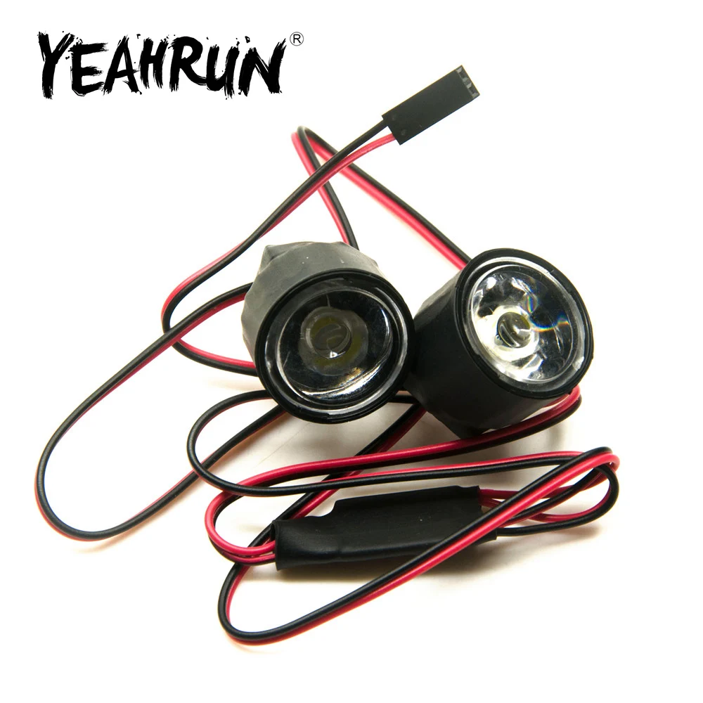 

YEAHRUN Universal 1W 3W White Head Led Light Flashing Headlight for Axial SCX10 TRX-4 RC Model Drift Car Accessories