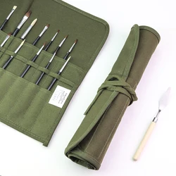 Angel Mark 22/30 Holes Pen Curtain Multifunctional Canvas Pen Roll Up Bag/Case Pencil Storage Bag Stationery School Office Art