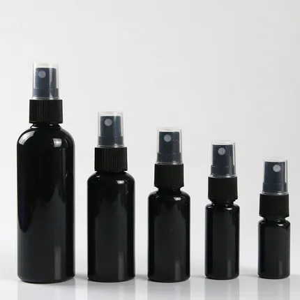 

Empty Black Plastic Spray Bottle 10ml 20ml 30ml 50ml 100ml PET Sprayer Pump Atomizer Packaging Containers Refillable Bottles