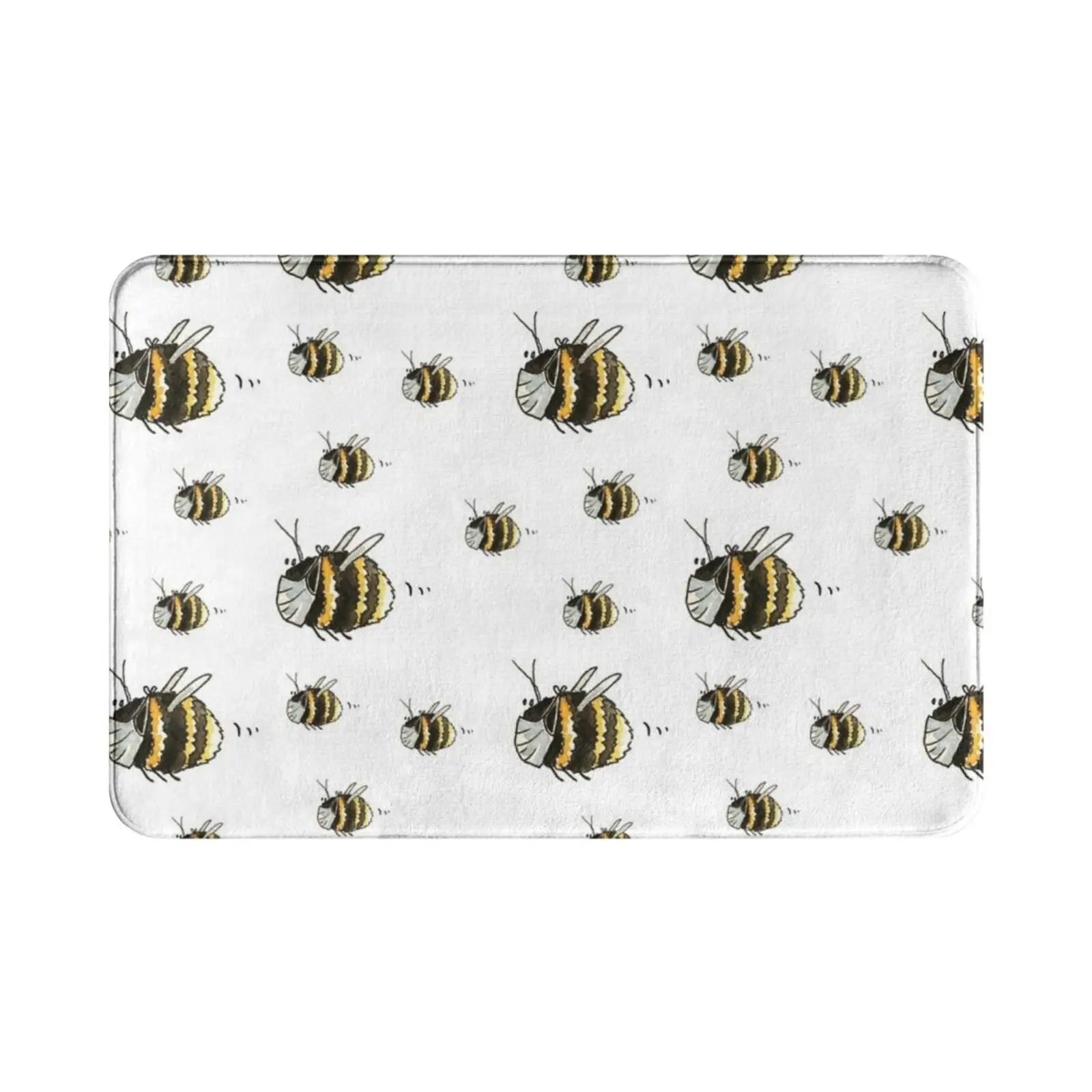 The Masked Bumblebee X8 Carpet Mat Rug Cushion Soft Bumblebee Insect Hygiene Bee