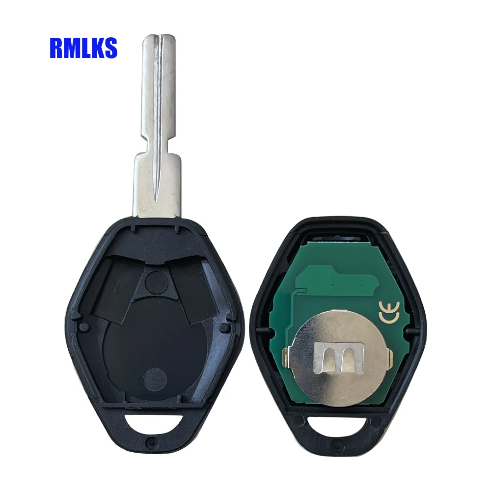 Clé télécommande à 3 boutons, 315/433MHz, pour BMW E38, E39, E46, EWS, système ID44, puce PCF7935, lame non coupée, FCC ID: LX8, FZV