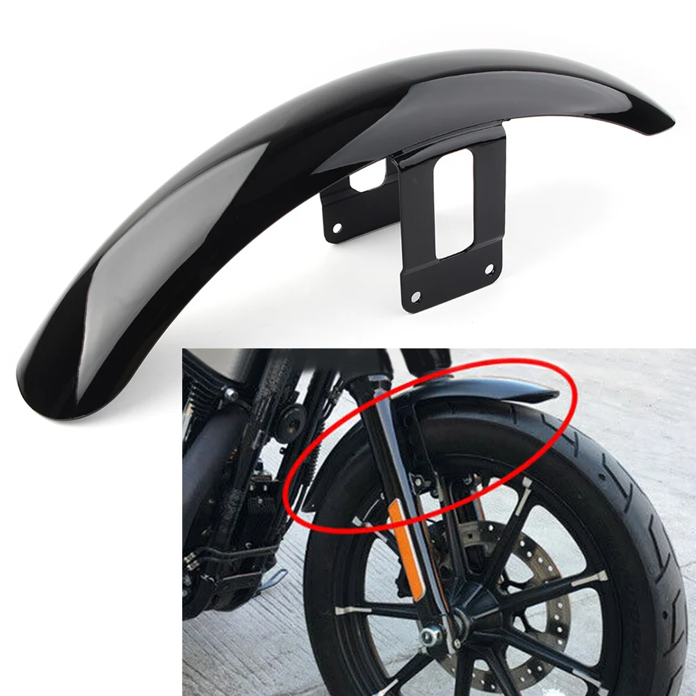 

Motorcycle Front Fender Mudguard Splash Guard Cover For Harley Davidson Sportster 883 1200 XL883 XL1200 Gloss Black ABS Plastic