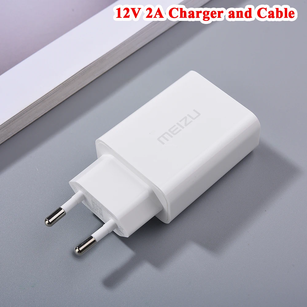 12V 2A Meizu Fast Charging Charger EU Plug Wall Power Adapter 100CM Micro/Type C Cable For Meizu 18 Pro 17 16th E2 S6 M6S M5S M5