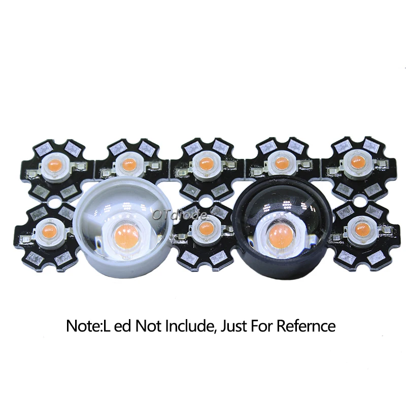 10pcs 1W 3W 5W LED Lens 60 Degree 23mm 24.5mm Optic Grade PMMA Lenses semi-circle Plano-convex For DIY High Power Light Lamp