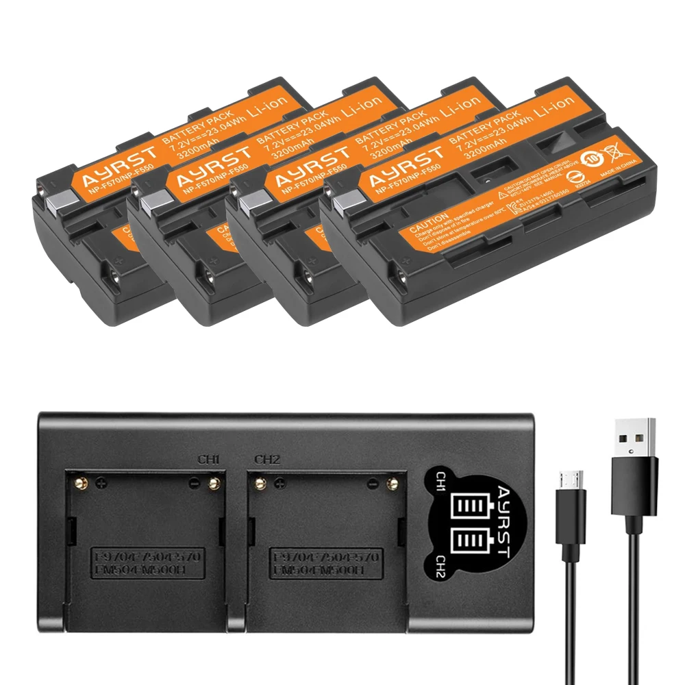 NP-F550 NP F550 NP-F570 Camera Battery + Dual USB Charger For Sony NP-F330 NP-F530 NP-F570 NP-F730 NP-F750 DSC-D700 DSC-D700