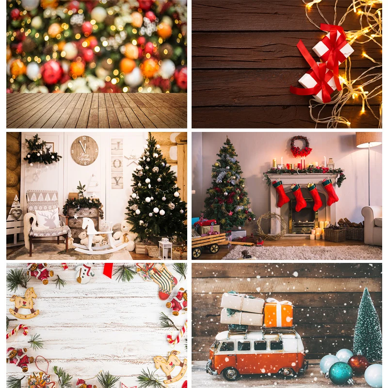 SHUOZHIKE Art Fabric Christmas Decoration Photography Background Christmas Backdrops for Photo Studio Props SDF-01