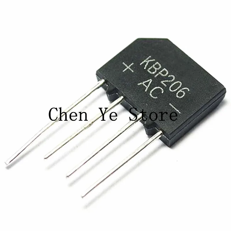 10PCS KBP206 DIP-4 KBP206G Bridge Rectifier 2A 600V new original