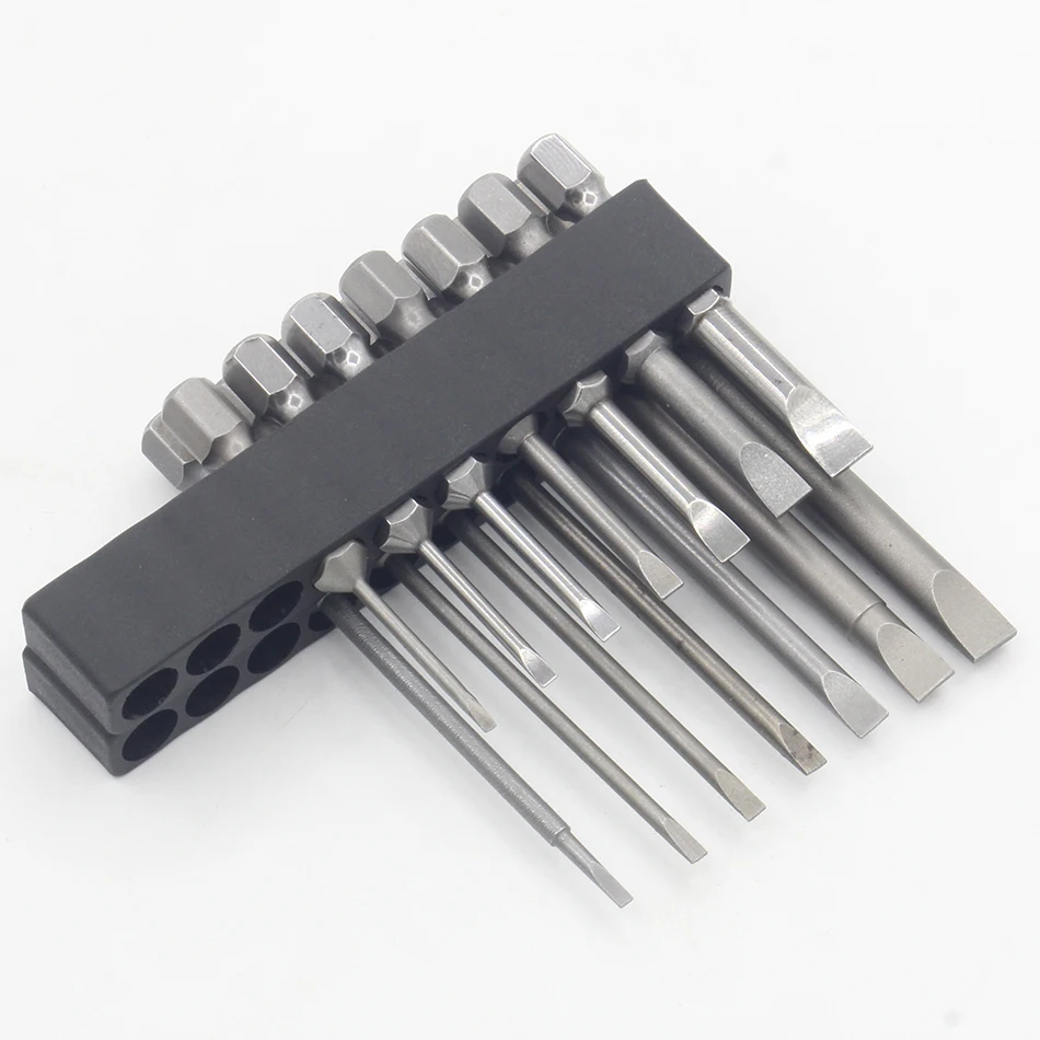 1Pc 1/4 Inch Hex Flat Head Slotted Tip Screwdrivers Bits Electric screwdriver Set