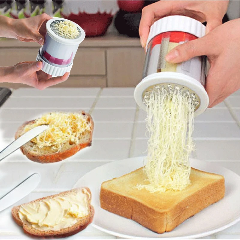 Plastic and Stainless Cheese Grater Butter Mincer Mill Fruits Shredder Slicer Cheese Tools Grinder Baby Food Supplement Tool