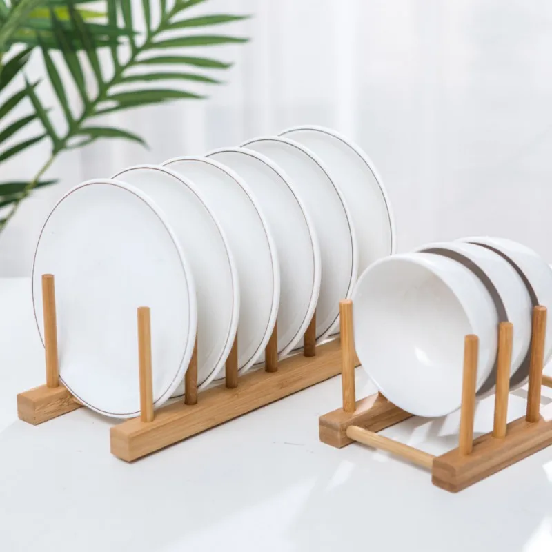 

Wooden Bamboo Vinyl Record Storage Holder Display Stand Dish Plate Bowl Cup Book Pot Lid Drying Rack Shelf Organizer 2023