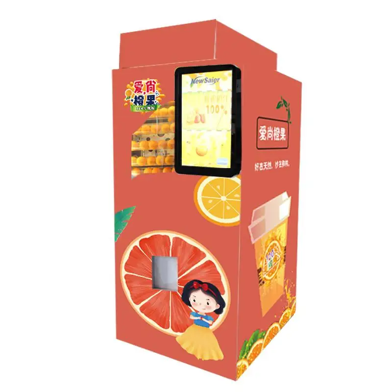 Fresh Orange Juice Vending Machines Automatic Smart Touch Screen Fruit Juice Extractor Customized Payment Kiosk for Sale