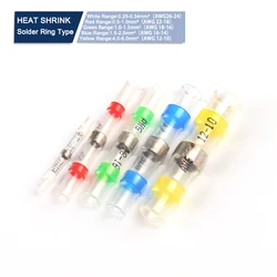 50PCS Waterproof Heat shrink Electrical Car Wire Connector Solder Seal Terminals Block Cable Insulated Butt Splices Terminal