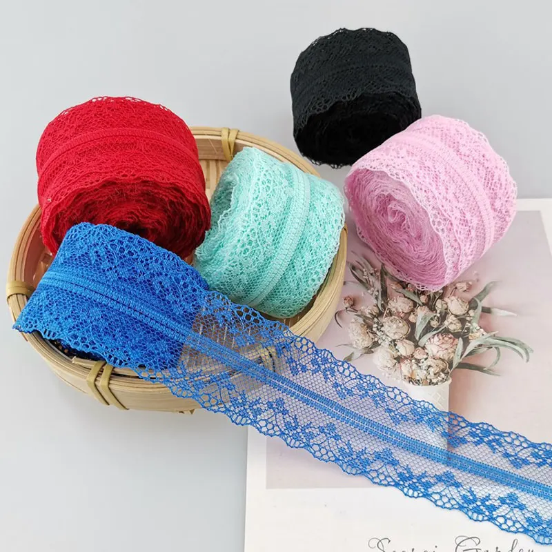 4cm 10Meter non-elastic lace rice-shaped Lace Fabric Ribbon Lace Trim Ribbon Diy African Fabrics Stretch Lace for crafts