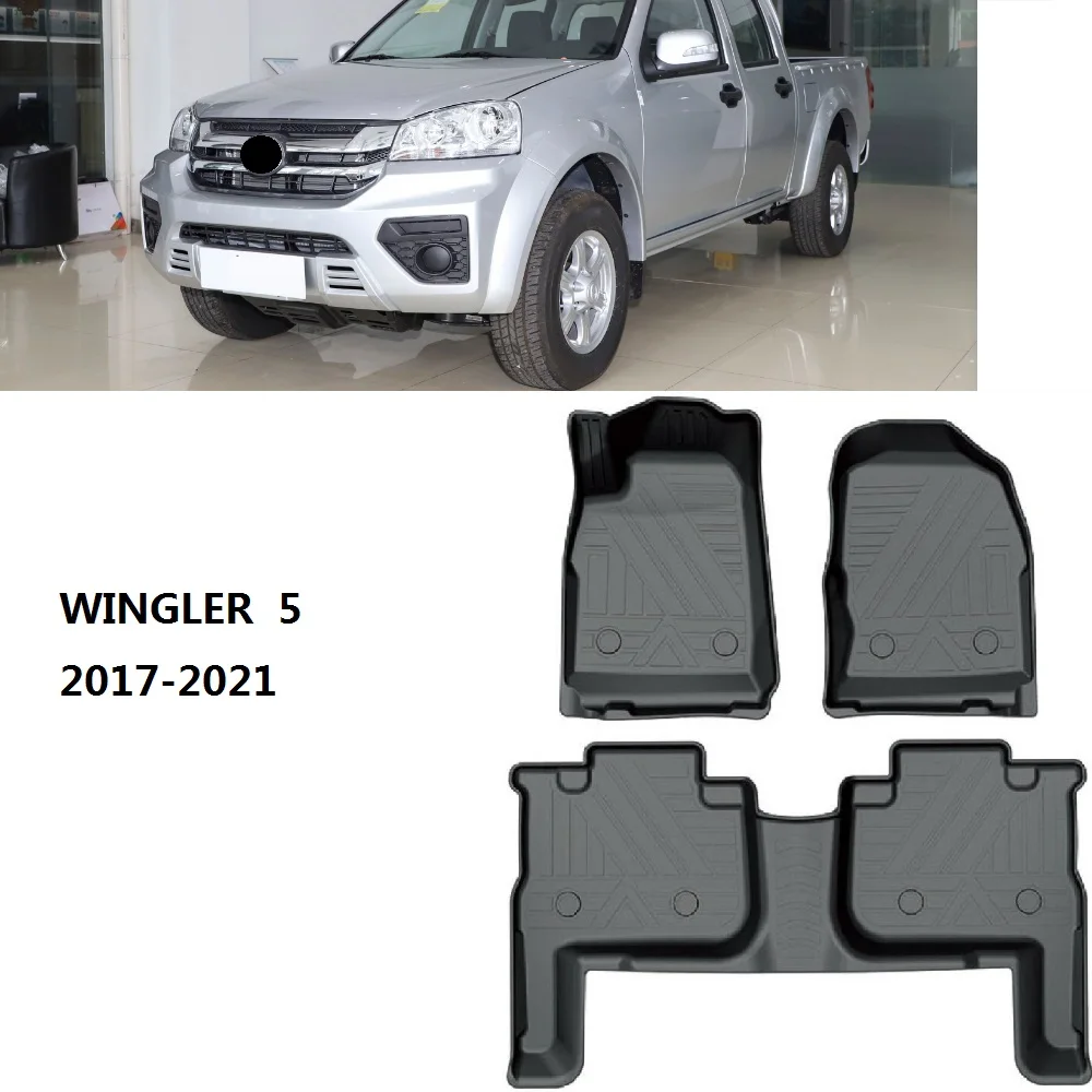 Auto Leather Mats Fit For Greatwall Wingle 5 Wingle 7 Floor Mats 2017 2018 2019 2020 2021 Car Parts Auto Accessories