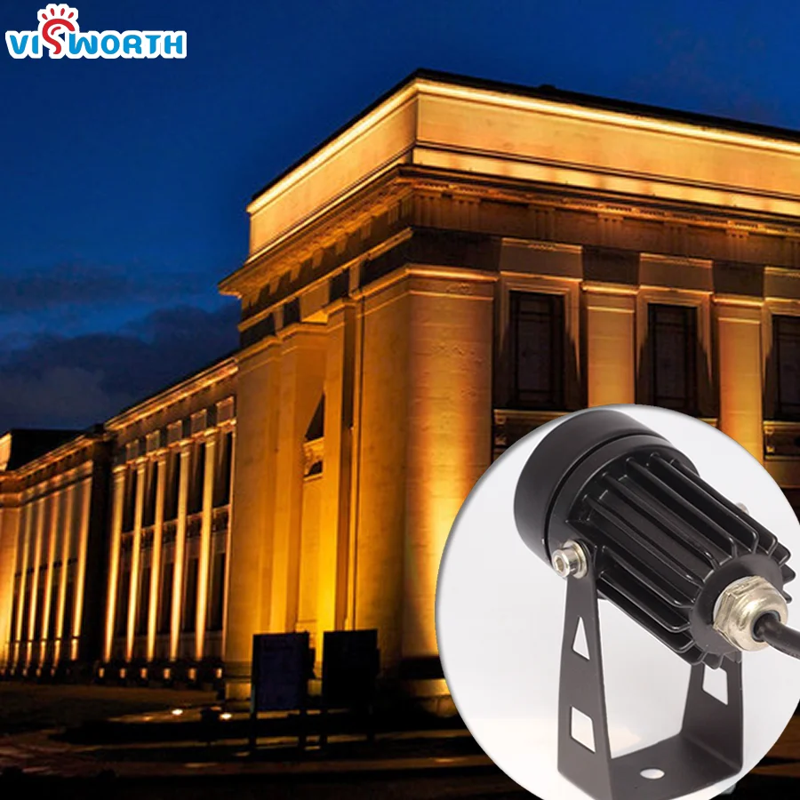 5w conduziu a lâmpada da cortina ip67 à prova de chuva conduziu a lâmpada da paisagem cob iluminação exterior ac 110v 220v parede decorativa luz dc 12v spotlight