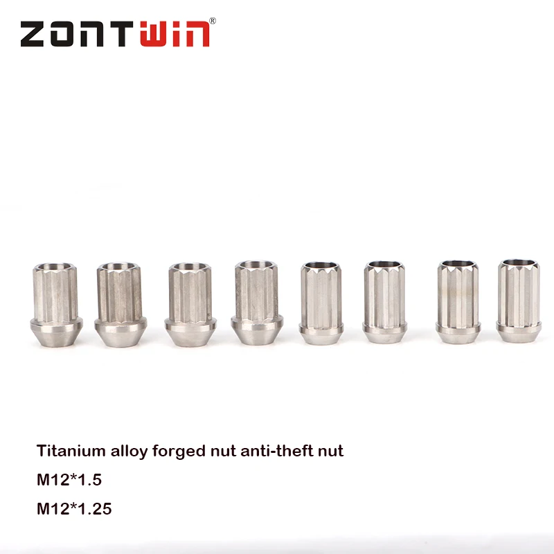 Titanium alloy lightweight forged outer 12-angle wheel anti-theft nut 12*1.25/12*1.5