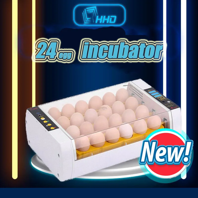 

HHD Newest Farm Automatic Equipment Chicken Egg Incubator incubator Hatchery 24 eggs Machine Hatchers China Sale Quail Brooder