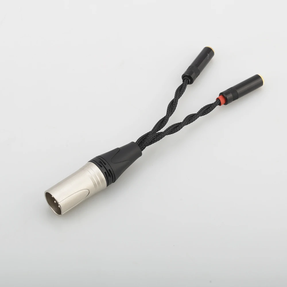4pin Xlr Gebalanceerde Male Naar Dual 3.5Mm Vrouwelijke Hoofdtelefoon Audio Adapter