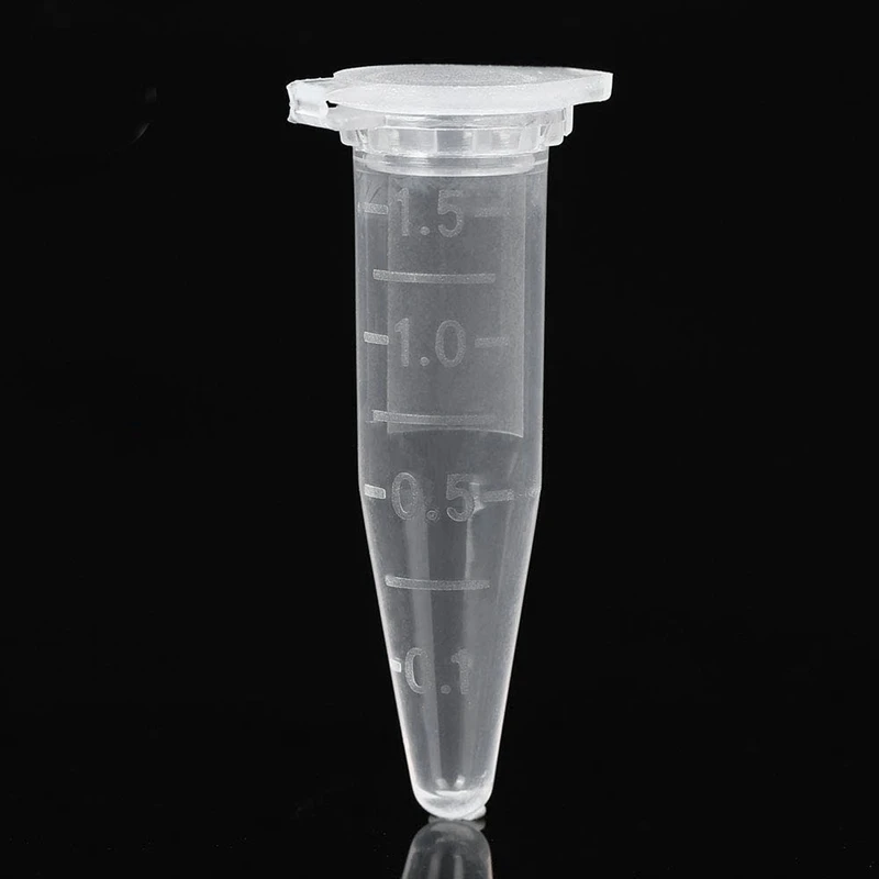 1000Pcs Mini Centrifuge Tubes 1.5Ml Raduated Clear Plastic Centrifuge Vials with Flat-Top Snap Cap